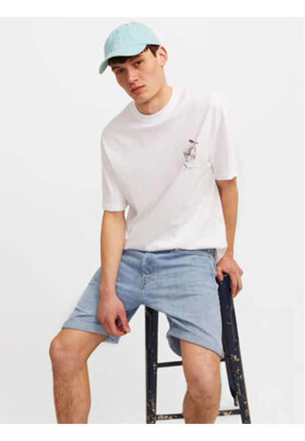 Jack & Jones - Jack&Jones Szorty jeansowe Chris 12249095 Niebieski Relaxed Fit. Kolor: niebieski. Materiał: bawełna