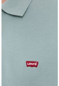 Levi's® - Levi's - Polo. Okazja: na spotkanie biznesowe, na co dzień. Typ kołnierza: polo. Kolor: turkusowy. Materiał: dzianina. Długość: krótkie. Wzór: gładki. Styl: biznesowy, casual #4