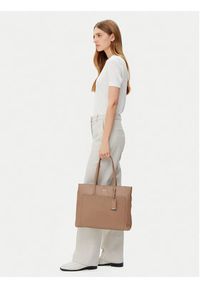 Calvin Klein Torebka Ck Must Medium Shopper_Mono K60K612774 Beżowy. Kolor: beżowy. Materiał: skórzane #3