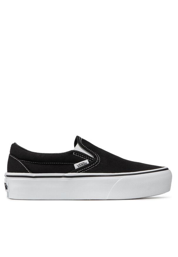 Vans Tenisówki Classic Slip-On P VN00018EBLK Czarny. Zapięcie: bez zapięcia. Kolor: czarny. Materiał: materiał