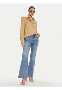 Guess Koszula Margot W4YH0C WG6T0 Brązowy Slim Fit. Kolor: brązowy. Materiał: syntetyk #3