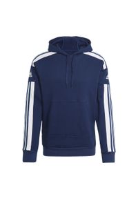 Adidas - Squadra 21 Sweat Hoodie. Typ kołnierza: kaptur. Kolor: niebieski. Sport: fitness, piłka nożna