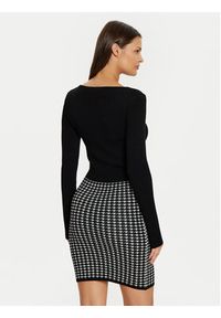 Guess Sukienka dzianinowa W5RK12 Z3KX0 Czarny Slim Fit. Kolor: czarny. Materiał: wiskoza