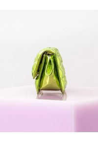 BENEDETTA BRUZZICHES - Metaliczna zielona torebka Carmen. Kolor: zielony. Materiał: tkanina #4