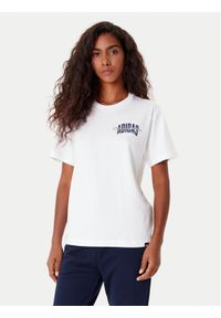 Adidas - adidas T-Shirt Collegiate Graphic JV8545 Biały Regular Fit. Kolor: biały. Materiał: bawełna