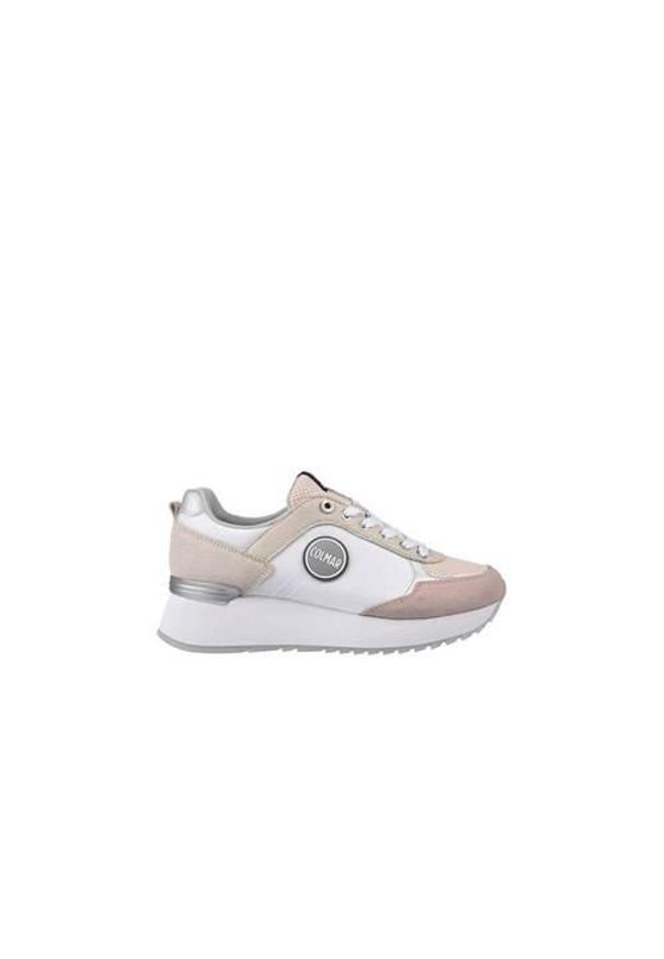 Buty do chodzenia damskie Colmar Travis Prime High Out. Zapięcie: sznurówki. Kolor: biały. Materiał: guma, zamsz, materiał, syntetyk. Szerokość cholewki: normalna. Sport: turystyka piesza