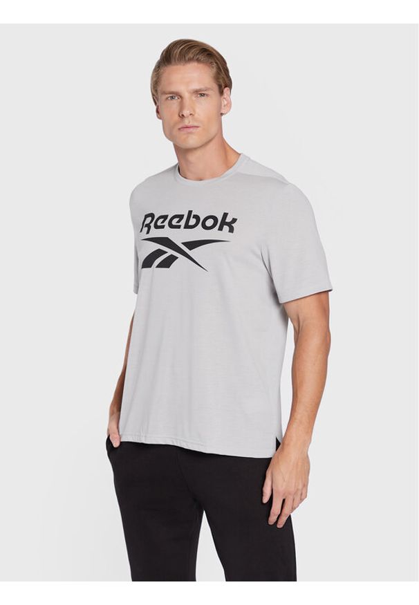 Reebok Koszulka techniczna Workout Ready HL4289 Szary Regular Fit. Kolor: szary. Materiał: wiskoza, syntetyk