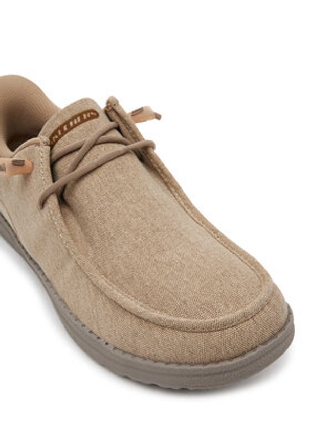 skechers - Skechers Mokasyny Melson-Coronado 210959/TPE Beżowy. Kolor: beżowy. Materiał: materiał