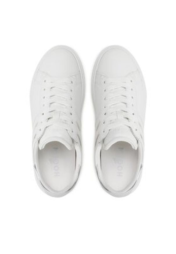 Hogan - HOGAN Sneakersy HXW3650J310RNQ Biały. Kolor: biały. Materiał: skóra
