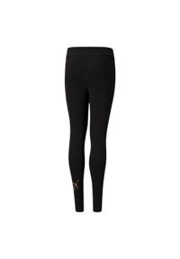 Puma - Legginsy Dziecięce Logo ESS. Kolor: czarny