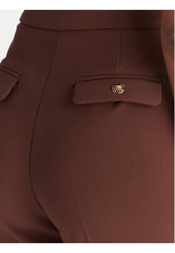 Elisabetta Franchi Spodnie materiałowe PA-141-57E2-V420 Brązowy Regular Fit. Kolor: brązowy. Materiał: syntetyk
