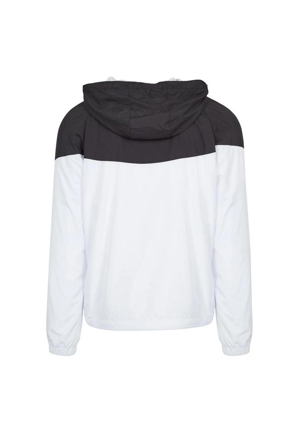 Urban Classics - Męska Dwukolorowa Wiatrówka Tech Windrunner. Kolor: biały, wielokolorowy, czarny