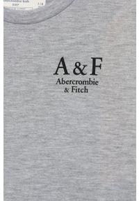 Abercrombie & Fitch piżama dziecięca kolor szary gładka. Kolor: szary. Długość: długie. Wzór: gładki #2