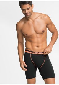 bonprix - Długie bokserki o dopasowanym kroju z bawełną (2 pary). Kolor: czarny. Materiał: bawełna. Długość: długie #1