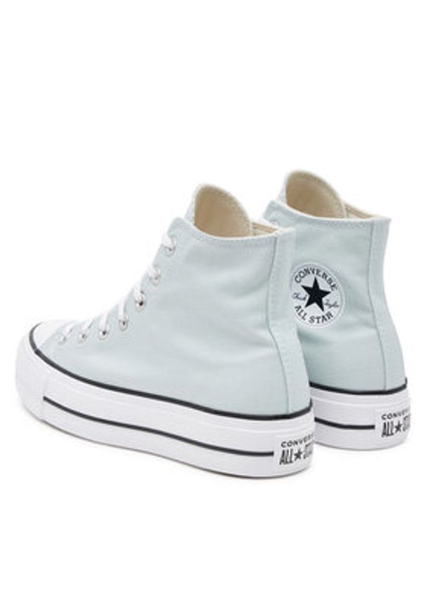 Converse Trampki Chuck Taylor All Star Lift Platform A11873C Błękitny. Kolor: niebieski. Materiał: materiał. Obcas: na platformie