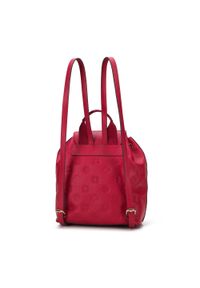 Wittchen - Damski plecak worek skórzany z monogramem ciemny róż. Kolor: różowy. Materiał: skóra. Styl: elegancki #5
