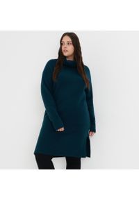 Sinsay - Sweter długi - Turkusowy. Kolor: turkusowy. Długość: długie #1