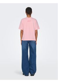 only - ONLY T-Shirt 15295382 Różowy Regular Fit. Kolor: różowy. Materiał: bawełna #3