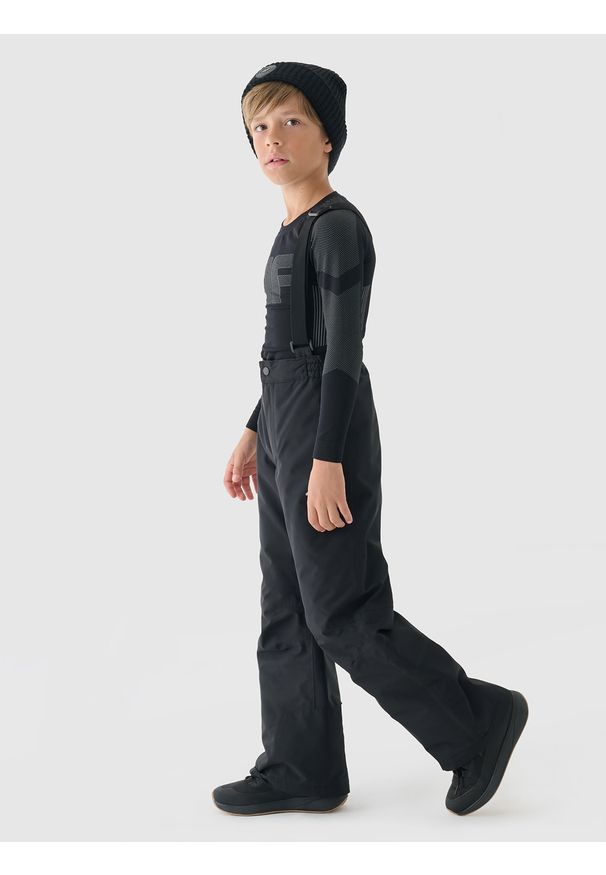 4f - 4F Spodnie narciarskie membrana 5000 chłopięce - czarne 140 (9-10 lat). Kolor: czarny. Materiał: poliester, dzianina, materiał, tkanina. Sezon: lato. Sport: narciarstwo