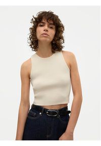 Vero Moda Top Ginny 10300339 Biały Slim Fit. Kolor: biały. Materiał: syntetyk #5
