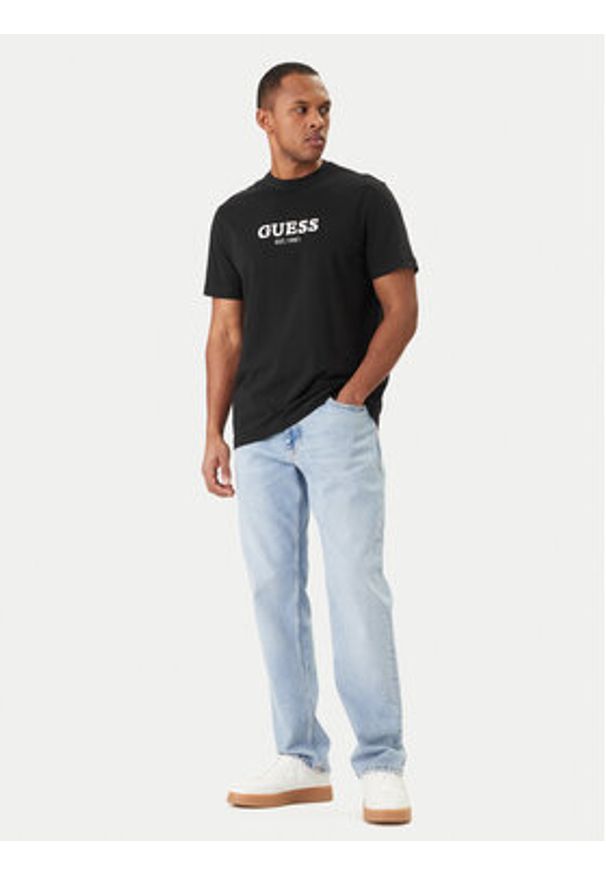 Guess T-Shirt M6GI16 K3032 Czarny Regular Fit. Kolor: czarny. Materiał: bawełna