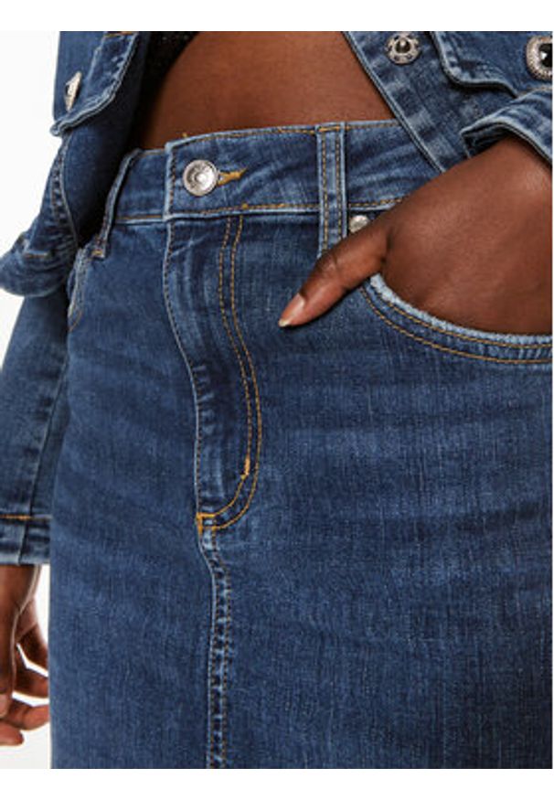Liu Jo Spódnica jeansowa UF4105 D4811 Granatowy Regular Fit. Kolor: niebieski. Materiał: bawełna, jeans