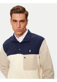 Polo Ralph Lauren Polar 710951455001 Beżowy Regular Fit. Typ kołnierza: polo. Kolor: beżowy. Materiał: syntetyk