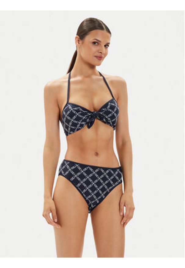 MICHAEL Michael Kors Dół od bikini MM7N066 Granatowy. Kolor: niebieski. Materiał: syntetyk