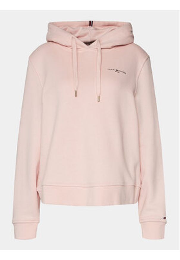 TOMMY HILFIGER - Tommy Hilfiger Bluza 1985 WW0WW40274 Różowy Relaxed Fit. Kolor: różowy. Materiał: syntetyk, bawełna