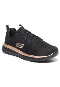 skechers - Skechers Sneakersy Get Connected 12615/BKRG Czarny. Kolor: czarny. Materiał: materiał #2