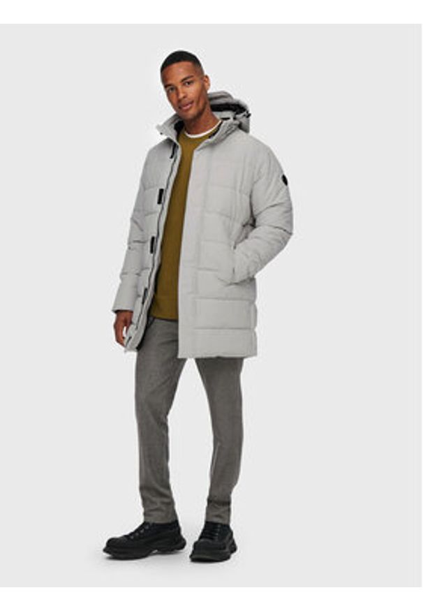 Only & Sons Kurtka zimowa Carl Long 22020156 Szary Regular Fit. Kolor: szary. Materiał: syntetyk. Sezon: zima
