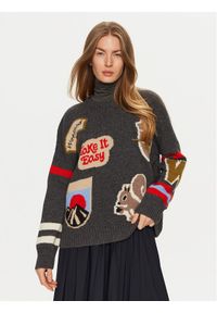 Weekend Max Mara Sweter Talamo 2425366212 Szary Relaxed Fit. Kolor: szary. Materiał: wełna, syntetyk #1