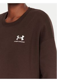 Under Armour Bluza Essential 1379475 Brązowy Loose Fit. Kolor: brązowy. Materiał: bawełna #5