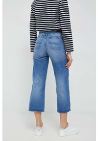 Pepe Jeans ogrodniczki Shay Weave damskie. Stan: podwyższony. Kolor: niebieski #2