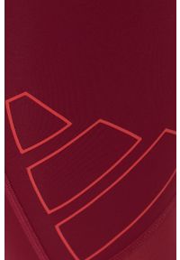 adidas Performance legginsy treningowe Tech Fit 3 Bar HD1986 damskie kolor bordowy z nadrukiem. Stan: podwyższony. Kolor: czerwony. Materiał: skóra, poliester, dzianina, materiał. Wzór: nadruk. Sport: fitness