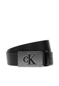 Calvin Klein Pasek Męski Ck Plaque Smooth 35Mm LV04D7043G Czarny. Kolor: czarny. Materiał: skóra #1
