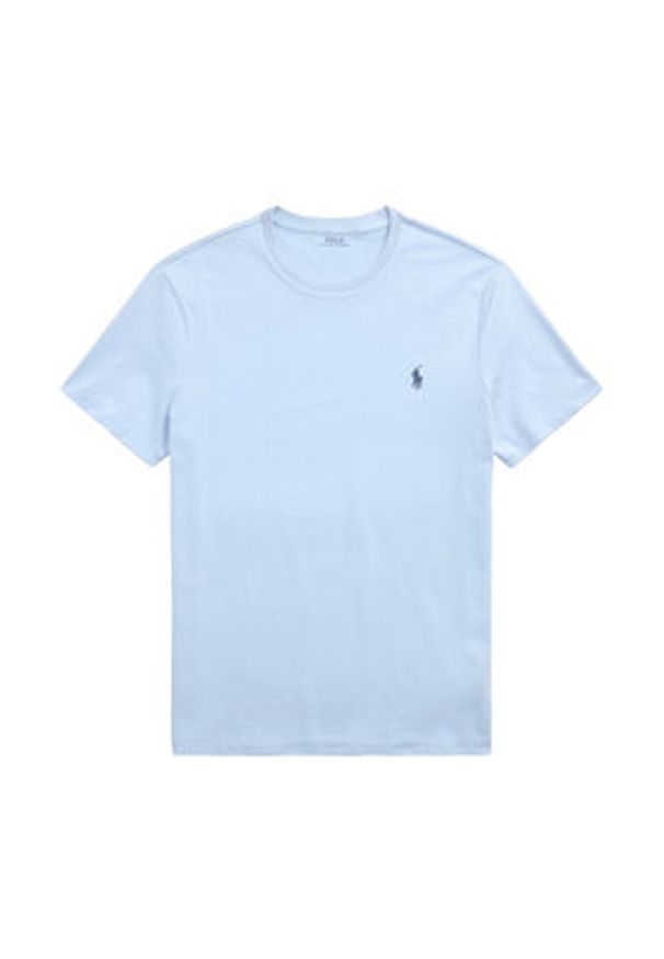 Polo Ralph Lauren T-Shirt 710671438444 Błękitny Custom Slim Fit. Typ kołnierza: polo. Kolor: niebieski. Materiał: bawełna