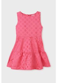 Mayoral sukienka dziecięca kolor różowy mini rozkloszowana. Kolor: różowy. Typ sukienki: rozkloszowane. Długość: mini
