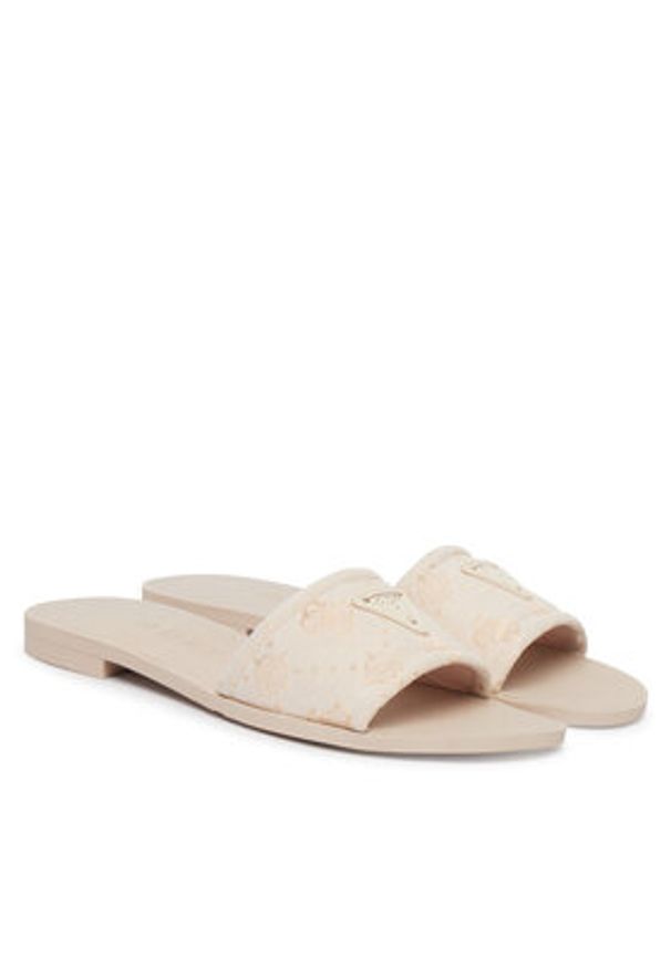 Guess Klapki FLJELS FAL03 Kremowy. Kolor: kremowy. Materiał: materiał