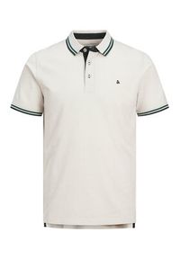 Jack & Jones Polo Paulos 12136668 Beżowy Slim Fit. Typ kołnierza: polo. Kolor: beżowy. Materiał: bawełna #5