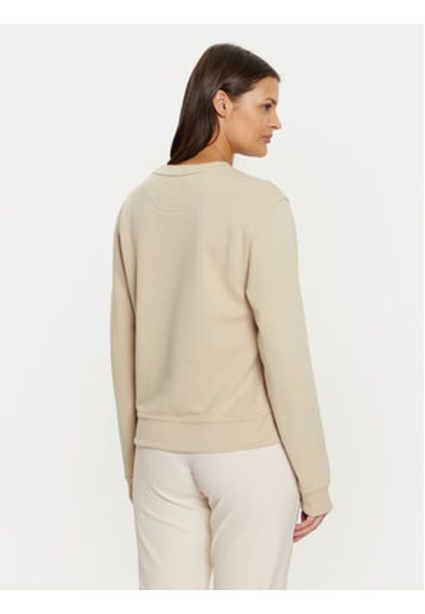 Guess Bluza W5RQ09 K8802 Beżowy Regular Fit. Kolor: beżowy. Materiał: syntetyk