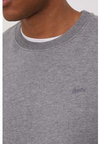 Superdry bluza męska kolor szary gładka. Okazja: na co dzień. Kolor: szary. Wzór: gładki. Styl: casual #5