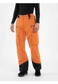 4f - Spodnie snowboardowe membrana 10 000 męskie. Kolor: pomarańczowy. Materiał: materiał. Sezon: zima. Sport: snowboard #2