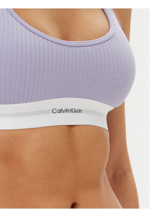 Calvin Klein Underwear Biustonosz top LV00QF8018 Fioletowy. Kolor: fioletowy. Materiał: bawełna