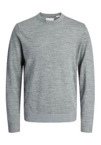 Jack & Jones - Jack&Jones Sweter Merino 12216817 Szary Regular Fit. Kolor: szary. Materiał: wełna #3