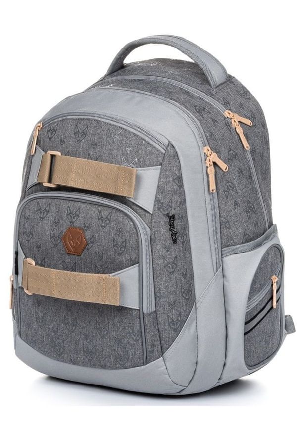 Karton P+P plecak szkolny OXY Style Fox. Materiał: materiał. Wzór: paski