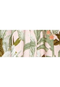 TOP SECRET - Sukienka z kimonowym rękawem, w roślinny nadruk. Typ kołnierza: dekolt w kształcie V. Kolor: brązowy. Materiał: materiał. Wzór: nadruk. Sezon: lato. Styl: wakacyjny. Długość: mini #6
