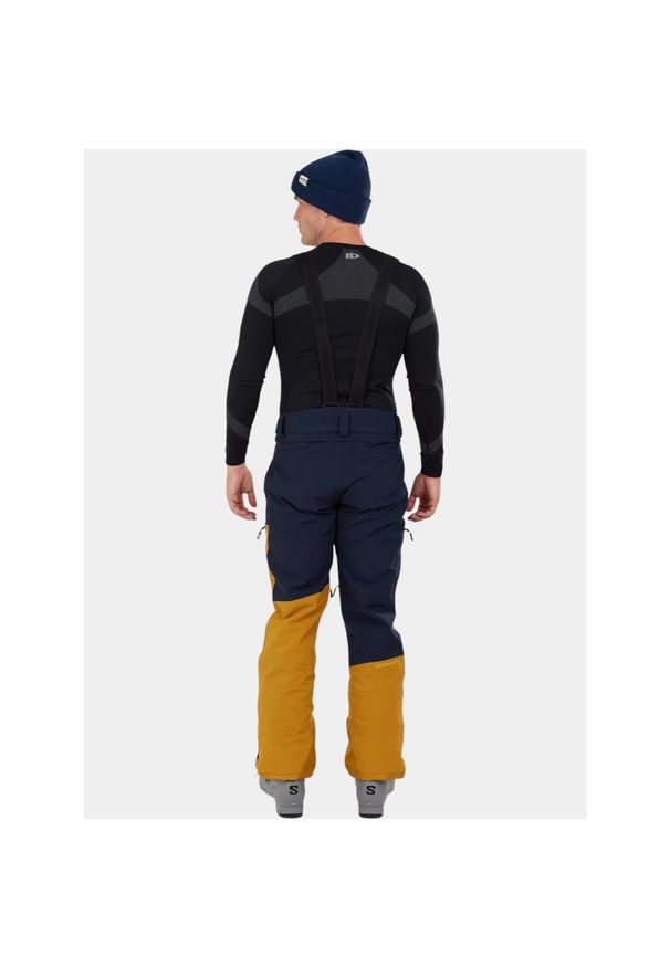FUNDANGO - Spodnie Narciarskie Męskie Fundango Teak Colourblock. Kolor: wielokolorowy, niebieski, żółty. Materiał: materiał. Sezon: zima. Sport: narciarstwo