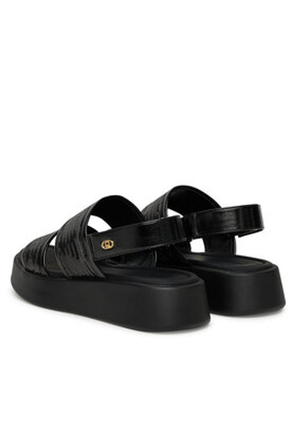 Liu Jo Sandały Amber 01 SA5187 TX055 Czarny. Kolor: czarny. Materiał: skóra