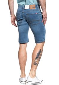 Mustang - SPODENKI MUSTANG Chicago Short DENIM BLUE 1008363 5000 312. Materiał: denim #10